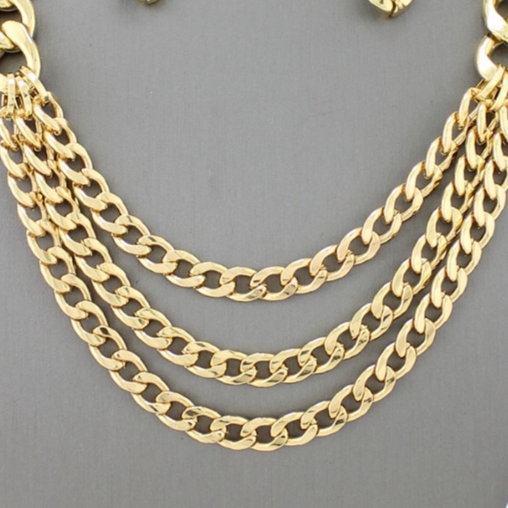 Polished Chain Layered Necklace Set - Picture 5 of 6